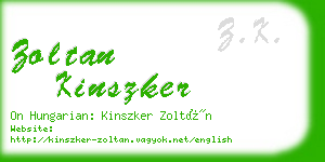 zoltan kinszker business card